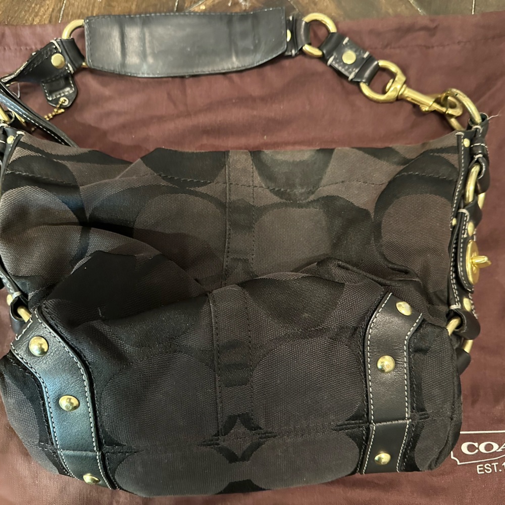 Black & Gold Coach Bag - Picture 3 of 9